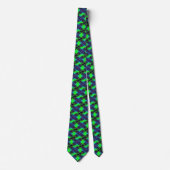 Pap Fancy tekst groene blauwe achtergrond Stropdas (Voorkant)
