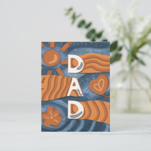 Pap - Fijne vaderdag Briefkaart (Staand voorkant)