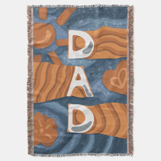 Pap - Fijne vaderdag Deken (Voorkant Verticaal)