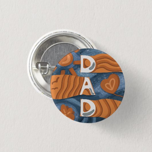 Pap - Fijne vaderdag Ronde Button 3,2 Cm (Voorkant /achterkant)