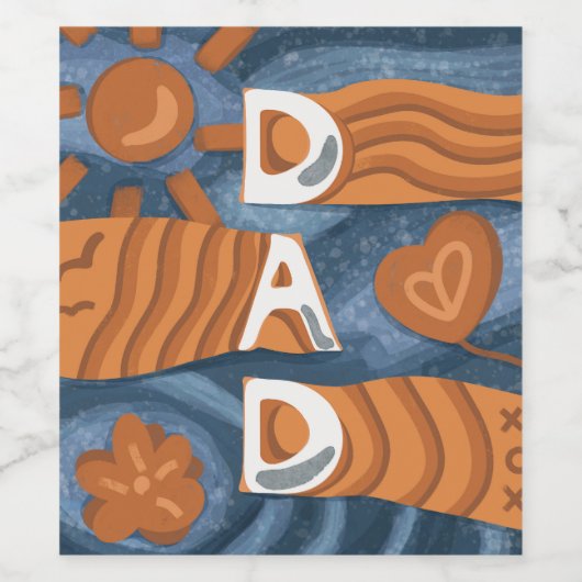 Pap - Fijne vaderdag Wijn Etiket (Enkel label)