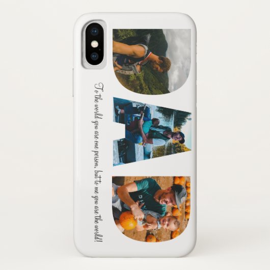 Pap Foto Collage iPhone Case for Vaderdag (Achterkant)