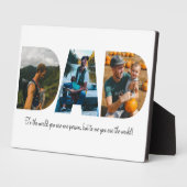 Pap Foto Collage Plaque voor Vaderdag Fotoplaat (Zijkant)