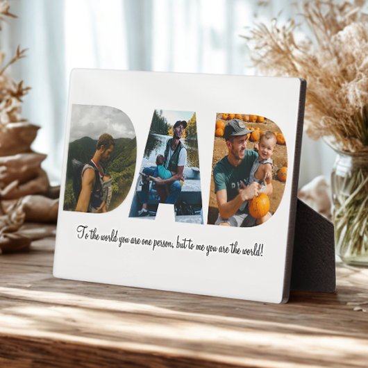 Pap Foto Collage Plaque voor Vaderdag Fotoplaat