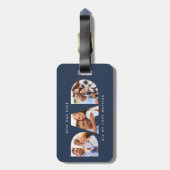 Pap foto moderne typografie bagagelabel (Achterkant verticaal)