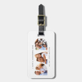 Pap foto moderne typografische kindercadeau bagagelabel (Voorkant verticaal)