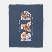 Pap foto moderne typografische kindercadeau fleece deken (Voorkant)