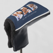 Pap foto moderne typografische kindercadeau golfheadcover (3/4 voorkant)