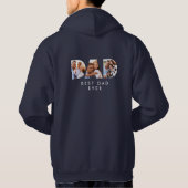 Pap foto moderne typografische kindercadeau hoodie (Achterkant)
