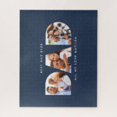 Pap foto moderne typografische kindercadeau legpuzzel (Verticaal)