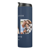 Pap foto moderne typografische kindercadeau thermosbeker (Geroteerd rechts)