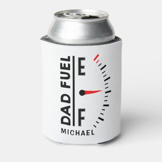 Pap Fuel Funny Vaderdag Birthday - gepersonaliseer Blikjeskoeler (Blikje Achterkant)