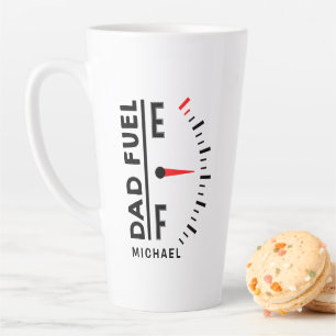 Pap Fuel Funny Vaderdag Birthday - gepersonaliseer Latte Mok
