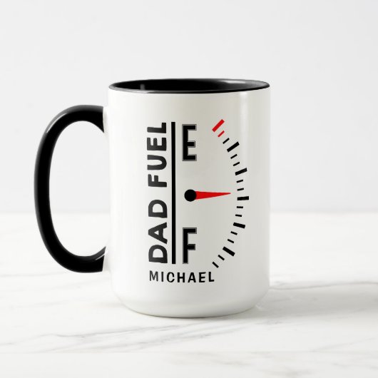 Pap Fuel Funny Vaderdag Birthday - gepersonaliseer Mok (Links)