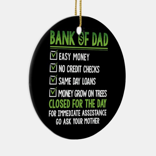 Pap Funny Fathers Day Keramisch Ornament (Rechts)