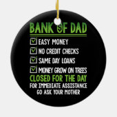Pap Funny Fathers Day Keramisch Ornament (Achterkant)