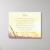 Pap gedicht canvas afdruk (Voorkant)