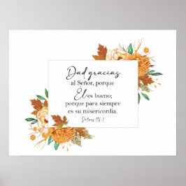 Pap gracias, Salmos 118 Póster Poster