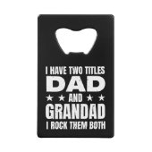 Pap Grandad Kredietkaart Flessenopener (Voorkant)