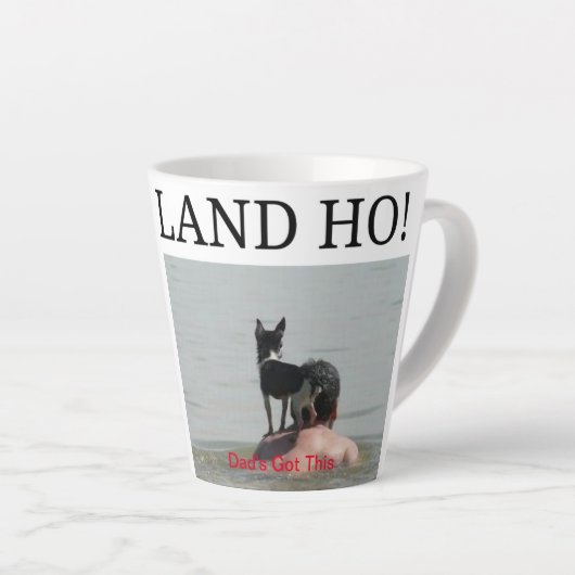 Pap heeft deze latte cup latte mok (Rechterhoek)
