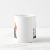 Pap, held, nuchter. Waterverf cowboy, nuchterheid Koffiemok (Center)