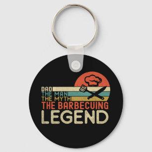 Pap het man de mythe de barbecuelegende sleutelhanger