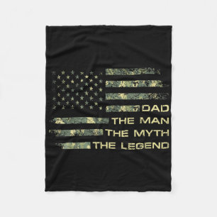 Pap Het Man De mythe De legende Vaders Dag Camo U Fleece Deken