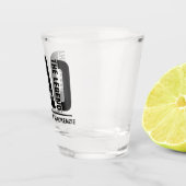 Pap het Man De mythe die de legende personaliseerd Shot Glas (Rechts)