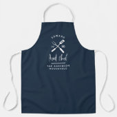 Pap hoofd chef-kok-bq grillig kerstfeest moderne  schort (Voorkant)