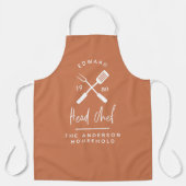 Pap hoofd chef-kok-bq grillig kerstfeest moderne schort (Voorkant)