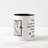 Pap, ik ben je favoriete kind, aangepaste foto gra tweekleurige koffiemok (Center)