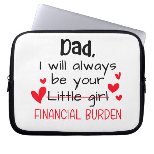 Pap ik zal altijd je kleine meisje zijn, financiee laptop sleeve