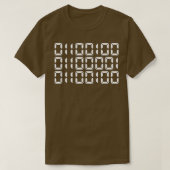 Pap in binaire code grappige Vaderdag Gift Green T-shirt (Design voorkant)