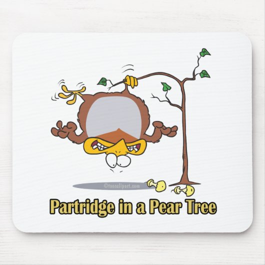 pap in parelboom , eerste kerstdag muismat (Voorkant)
