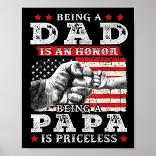 Pap is een eer dat Papa onschatbare vaders is Poster