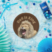 Pap is Koning Vader Dag Partij Papieren Bordje (Feest)