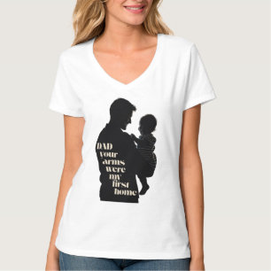 Pap, je armen waren mijn eerste thuis Dames T-shirt