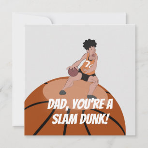 Pap, je bent altijd een slam dunk: Happy Vaderdag Feestdagenkaart