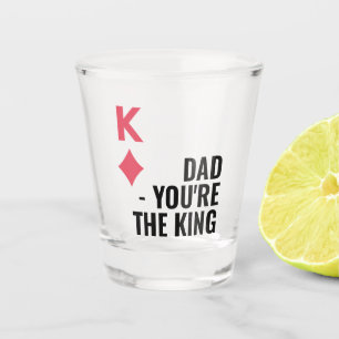 Pap Je bent de koning Poker Fathers Dag Shot Glas