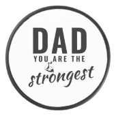 Pap, je bent de sterkste vaderdag. hockey puck (Voorkant)