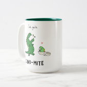 Pap, je bent Dino-mite T-Rex Tweekleurige Koffiemok (Voorkant links)