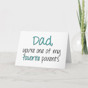 Pap Je bent een van mijn favoriete ouders Vaderdag Kaart