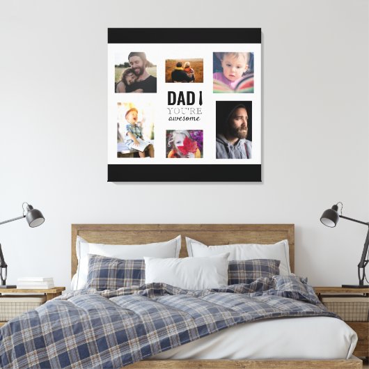 pap je bent geweldige foto Vaderdag Custom Canvas Afdruk (Insitu (Slaapkamer))