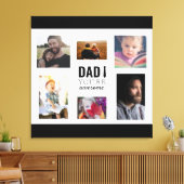pap je bent geweldige foto Vaderdag Custom Canvas Afdruk (Insitu (Woonkamer))
