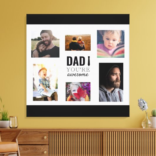 pap je bent geweldige foto Vaderdag Custom Canvas Afdruk (Insitu (Woonkamer))