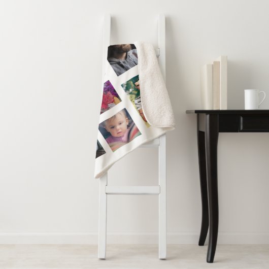 Pap, je bent geweldige Gezin Collage Kinder Dochte Sherpa Deken (In situ)