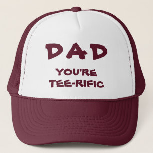 Pap Je bent T-shirt-rific golfwoordje Maroon en wi Trucker Pet