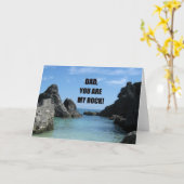 Pap, jij bent mijn rots! kaart (Gele Bloem)