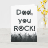Pap, jij rock! Vaderdag kaart (Gele Bloem)