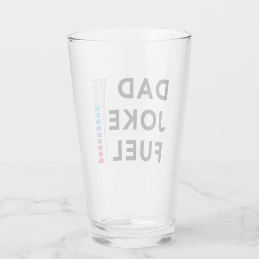 Pap Joke Fuel Funny Fathers Dag Glas (Achterkant)